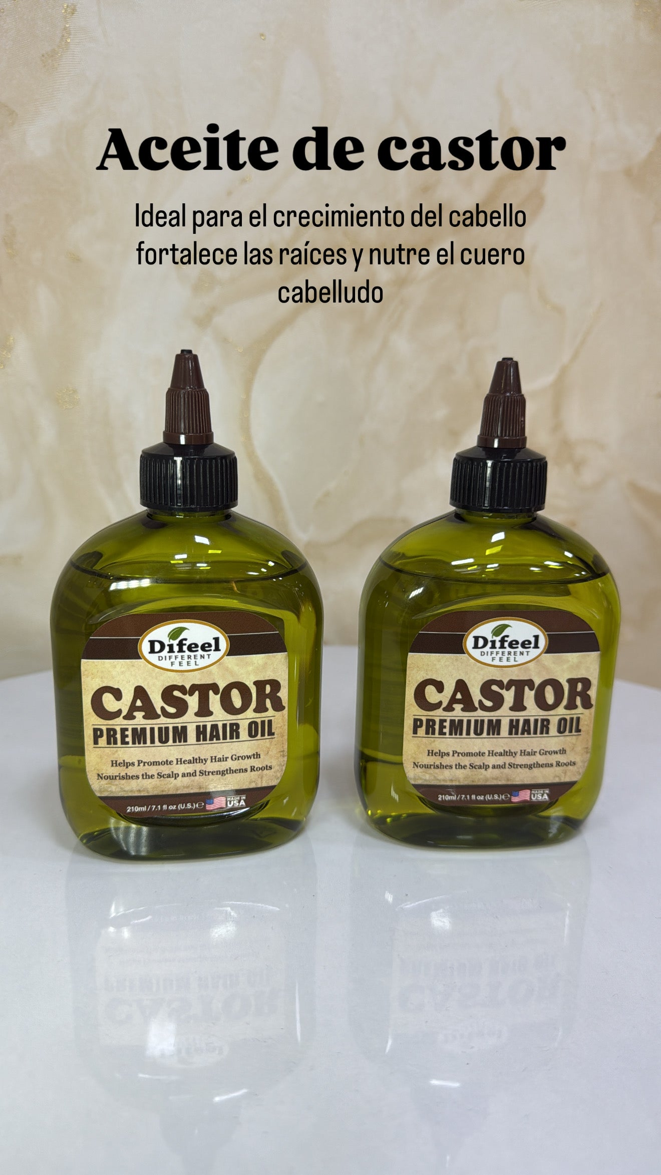 Aceite de castor crecimiento del cabello