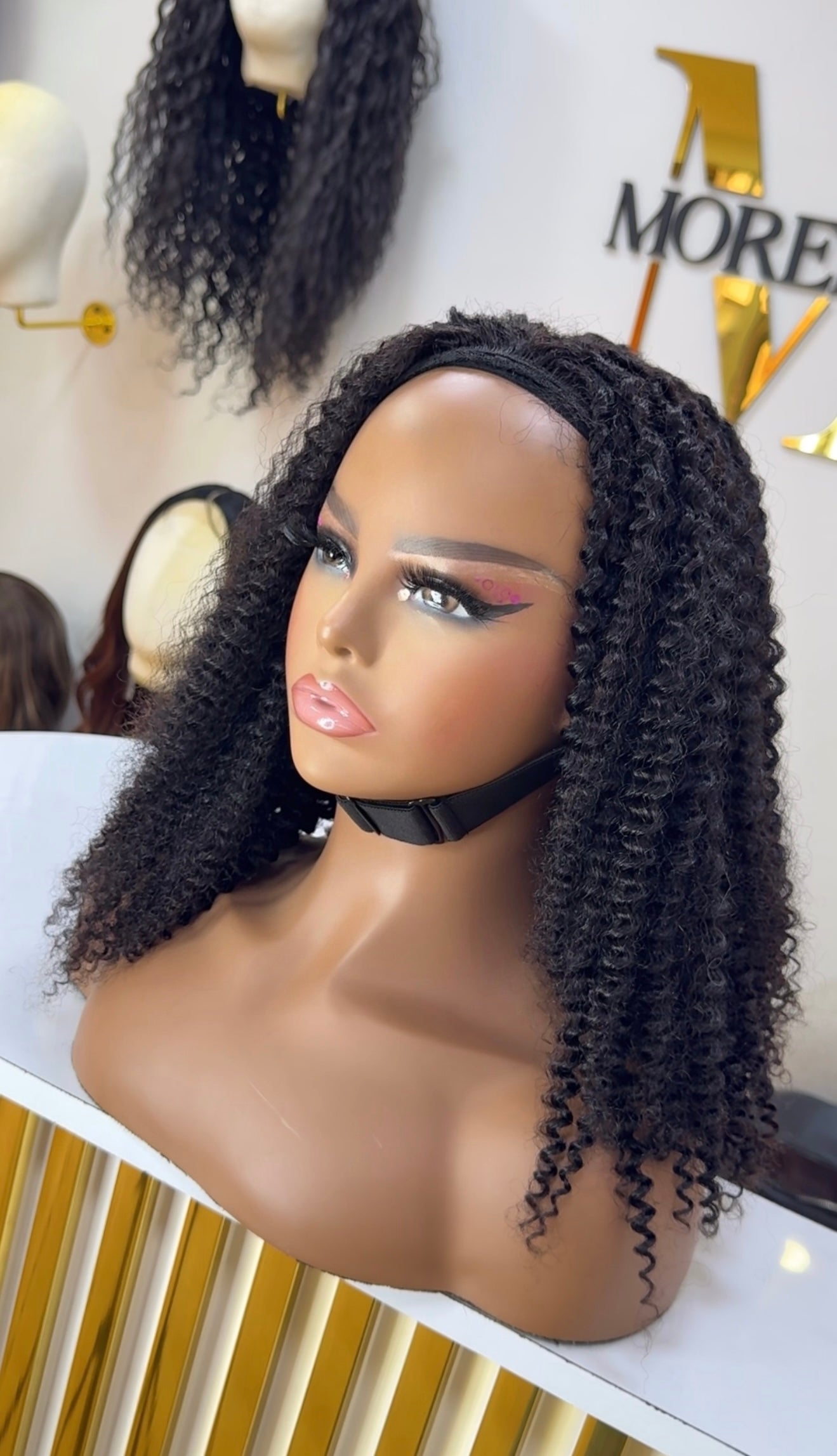 Media peluca afro kinky