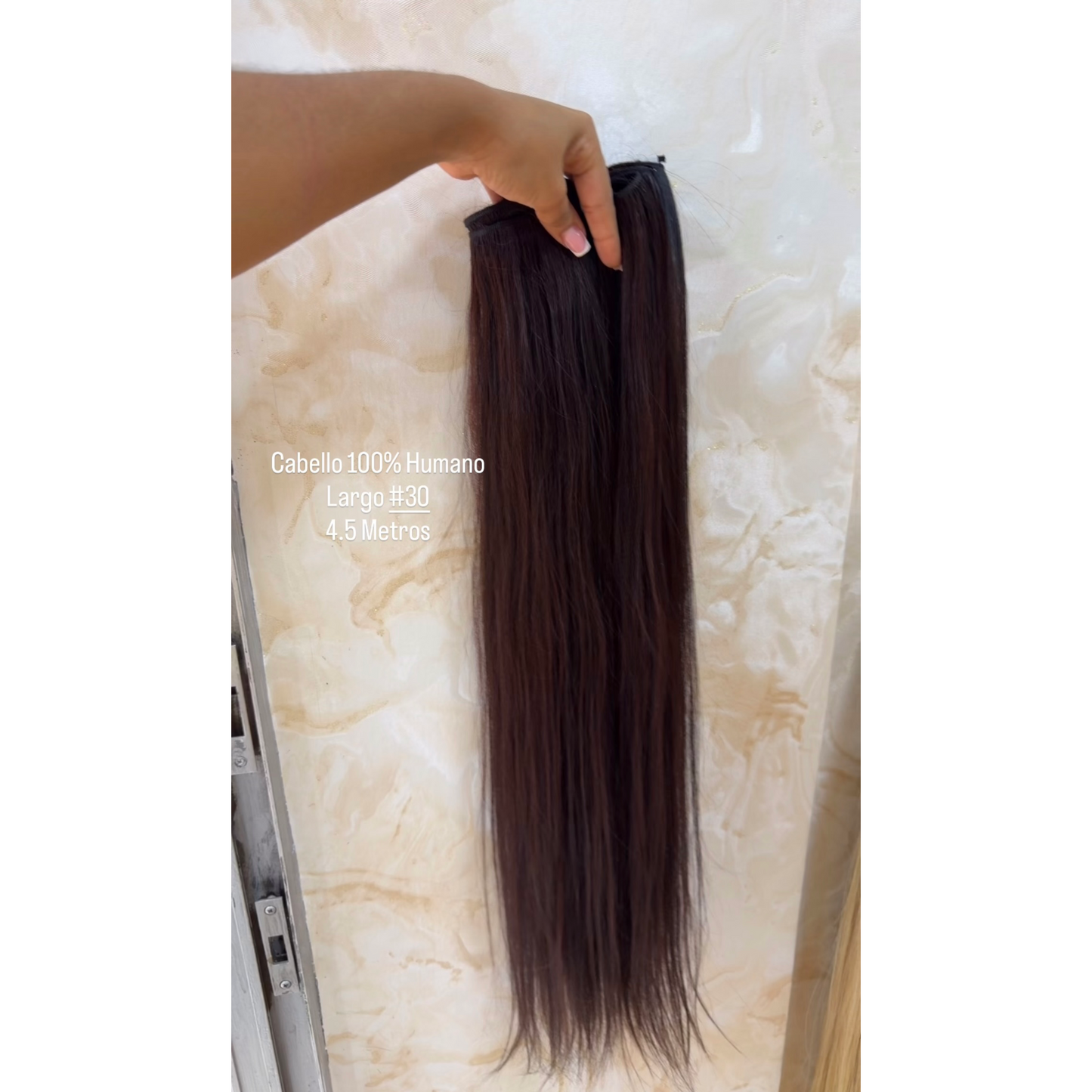Largo #30 Cabello 100% Humano 4.5 Metros