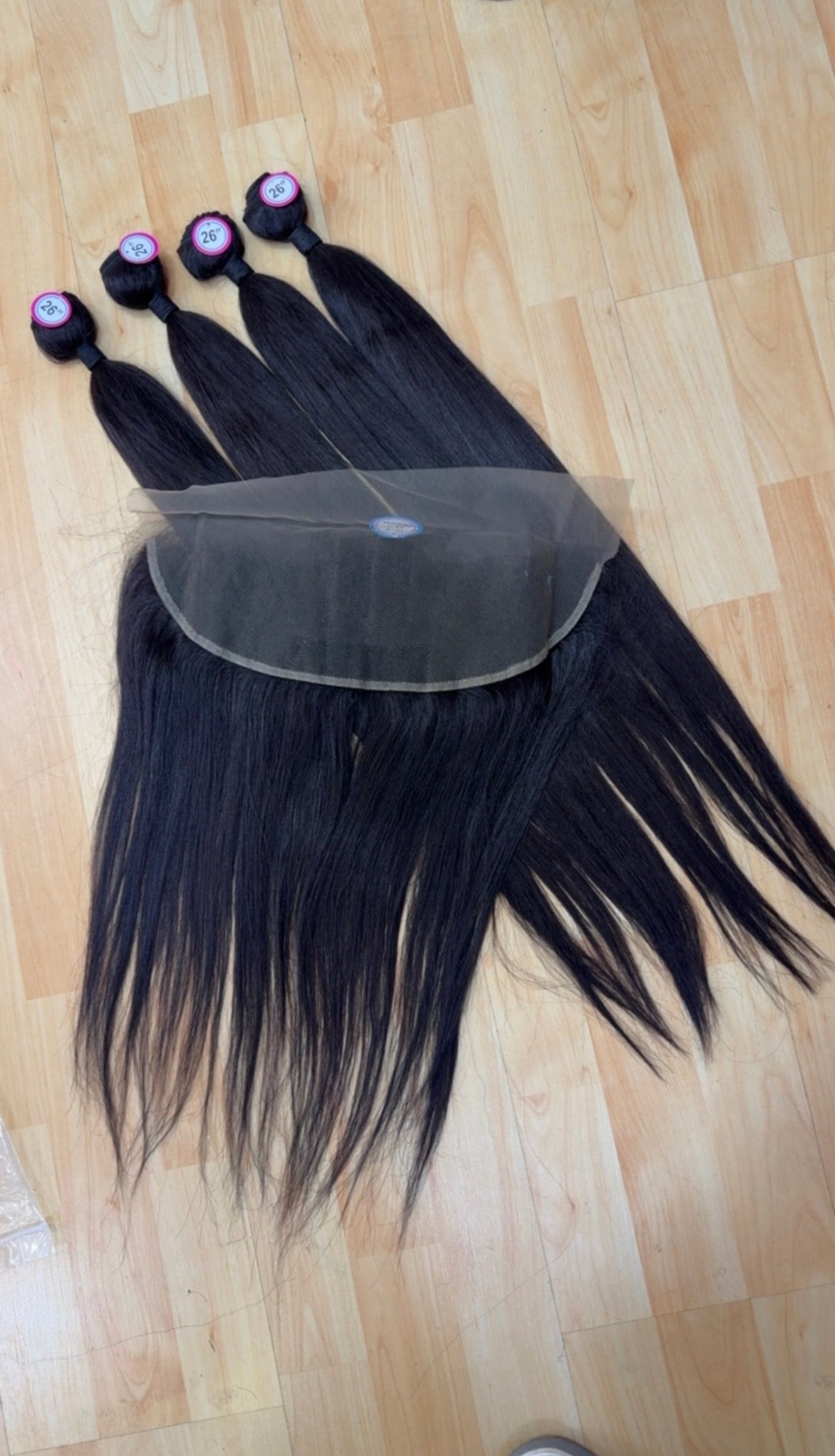 Extensiones de fibra con frontal 13x4 seminatural calidad premium