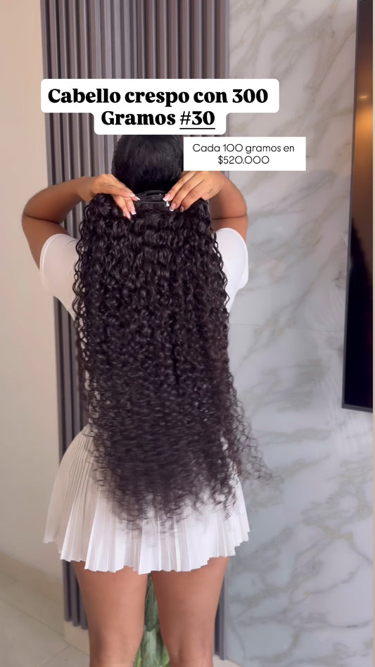 Cabello crespo 300 gramos Largo #30